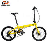 Vélo pliant GUOQI 20 pouces, cadre en alliage d'aluminium, 8 vitesses, frein à disque mécanique, vélo de ville portable pour adultes