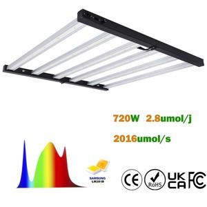 Luz de <span class=keywords><strong>Cultivo</strong></span> <span class=keywords><strong>LED</strong></span> Samsung Lm281b de 720w, Espectro Completo, IP54, 2.8 PPE, Hidropónica, <span class=keywords><strong>Interior</strong></span>, Vegetales <span class=keywords><strong>Cultivo</strong></span> de Flores para el Crecimiento de Plantas - Product Image 1