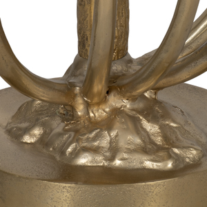 Tavolino Moderno da Salotto con Piano in Vetro e Base Dorata, Tavolino Decorativo per Soggiorno, Camera da Letto e Comodino - Product Image 6