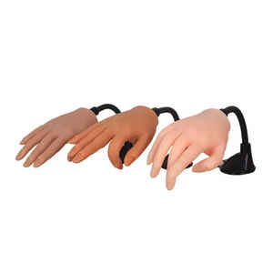 Mains en Silicone pour <span class=keywords><strong>Nail</strong></span> <span class=keywords><strong>Art</strong></span> Mannequin pour Manucure <span class=keywords><strong>Pose</strong></span> Mains pour Manucure Armature Intérieur - Product Image 1