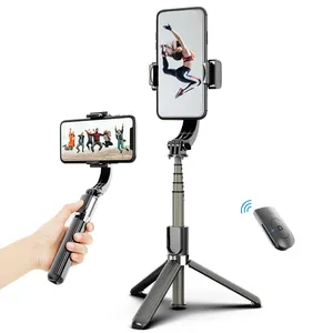 3 In 1 Phone Gimbal Stabilizer Selfie Stick Tripod 86cm 5-Section With Remote Shutter Phone Clamp Smart Rotatable