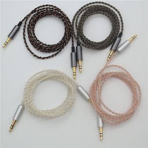 Braided Audio <b>Cable</b> 3.5mm To 3.5mm Male To Male For Car Aux And Headphones Silver Plated Tpe Core - Product Image 1