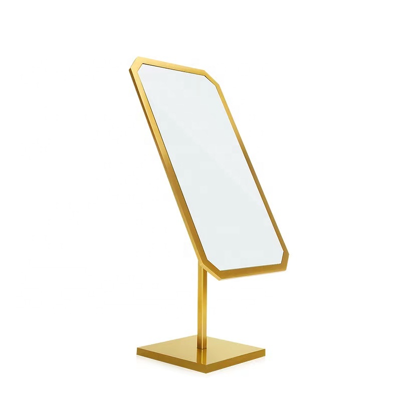 Европейское и американское высококлассное настольное Золотое зеркало для макияжа для ювелирного магазина