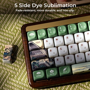 Teclas Japonesas XVX con Tema Fuji, <span class=keywords><strong>Playa</strong></span> Shichirigahama, Juego de Teclas PBT de 129 Teclas, Sublimación de Tinta en 5 Lados para Teclado Mecánico - Product Image 5