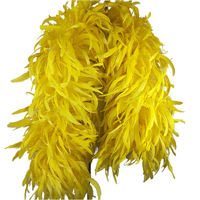 Plumes de coq teintées jaunes XINYANG Samba Boa 350g/2m, plumes de queue de coq lourdes pour la décoration de carnaval, de festival et de fête