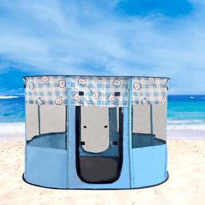 Parc <span class=keywords><strong>portable</strong></span> Pop-up pour animaux de compagnie avec fermeture à glissière motif solide moderne Style simple <span class=keywords><strong>Cage</strong></span> tente sac de transport à la main inclus - Product Image 5