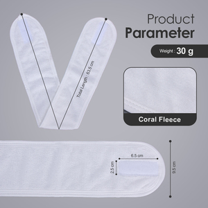 Diadema de Terciopelo Coral de 63*9 cm, Directo de Fábrica OEM, Elástica, para Maquillaje, Cosmética, Accesorios para el Cabello para Mujeres, Diadema para Ducha y SPA - Product Image 2