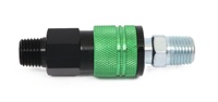 Raccord rapide pneumatique à corps en aluminium de type IM, connexion à 6 points de blocage, 250 PSI, pour machines