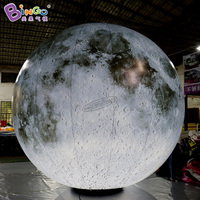 Ballon de lune gonflable publicitaire géant, ballon de lune lumineux, lumière LED, planètes gonflables, lune pour la décoration d'événements scéniques