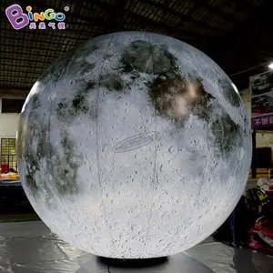 Lua inflável personalizada para decoração de evento de propaganda, gigante 4 metros de diâmetro, balão de lua, lâmpada de luz, planetas sopradas de ar