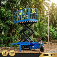 Plateforme élévatrice pour moto à corps étroit JINMEITE avec acier au manganèse haute résistance, capacité de 500 kg, hauteur maximale de 14 m, alimentation AC