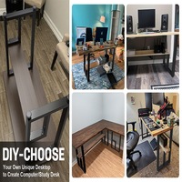 Cadre d'art en fer minimaliste moderne Pieds de table en métal robustes Quincaillerie de dalle de roche transfrontalière pour bureaux salon