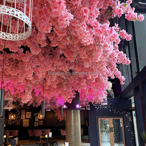 FL-107 decorazione del soffitto fiori rosa rosa artificiale fiori di ciliegio rami di seta <span class=keywords><strong>Sakura</strong></span> per la decorazione di nozze al coperto - Product Image 2