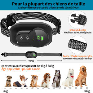 सुरक्षित रिचार्जेबल वाटरप्रूफ शॉक कंपन बीप कोई बार्किंग विरोधी बैकिंग कुत्ते कॉलर इलेक्ट्रॉनिक विरोधी कॉलर - Product Image 4