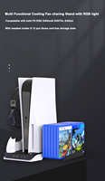 Vente en gros pour PS5 RGB éclairage ventilateur de refroidissement station de charge accessoires de jeu