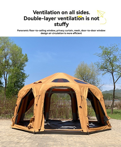 Carpa de 5 m de diámetro y 20 m² de área interior extra grande, ideal para grupos familiares grandes, para acampar, 5 m de diámetro, 20 ㎡   Carpa Inflable Esférica de Gran Espacio para Acampar - Product Image 2