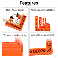 Règle à angle droit en forme de L de 3/4/6/8 pouces Localisateur en plastique pour la menuiserie
