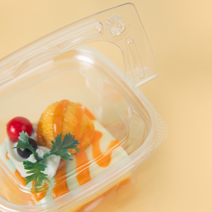 Caixa de Cheesecake Basque Tiramisu PET Totalmente Transparente e Descartável para Celebridades da Internet, Tampa Grossa para Sushi e Salada - Product Image 5