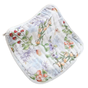 Serviette à salive pour bébé en coton tissé à six couches à motif floral carré écologique à séchage rapide pour enfants - Product Image 1