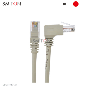 Câble <span class=keywords><strong>Ethernet</strong></span> coudé à 90 degrés du fabricant, connecteur réseau RJ45, cordon de raccordement CAT5 - Product Image 4