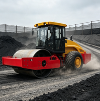 Compacteur vibrant routier 20 tonnes haute efficacité pour la construction routière, machine à tambour unique pour le compactage du sol - Prix