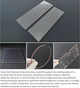 Verre céramique transparent 4mm 5mm pour cheminée Panneaux de verre de visualisation du feu à haute température - Product Image 5