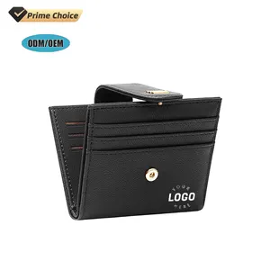 BSCI-Kleinbrieftaschen schlanker doppelfaltung Kreditkartenhalter RFID-Blockung minimalistischer Reißverschluss-Münzbeutel für Damen