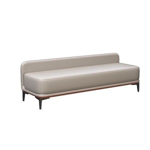 Modern Low Back Long <b>Sofa</b> Bench Light Gray Entryway Shoe Changing Bench Bedroom <b>Sofa</b> Bed - Product Image 5