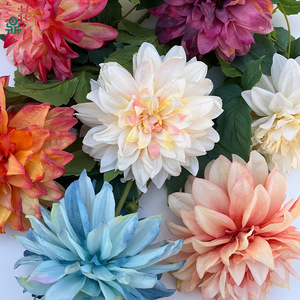 Fleurs artificielles en soie Dahlias, style moderne, tige unique, pour décoration intérieure réaliste, vente en gros transfrontalière - Product Image 5