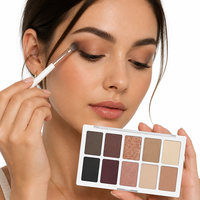 Palette de fards à paupières 10 couleurs – Nuances neutres, baies, mates et scintillantes – Maquillage longue tenue en poudre – Vente en gros