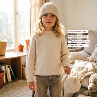 Pull en tricot personnalisé pour enfants, 100 % coton, unisexe, certifié OEKO-TEX, anti-boulochage, idéal pour l'hiver