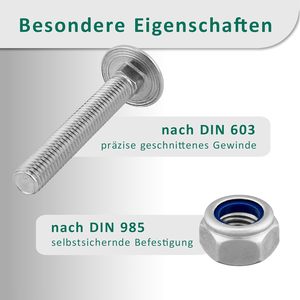 สลักเกลียวหัวเหลี่ยมสแตนเลสพร้อมน็อตล็อคในตัว - Product Image 3