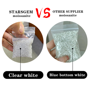 Moissanita Starsgem Melee, Corte Redondo Brillante Ruso, VVS, Color Blanco Claro DE, de 0.8mm a 2.9mm, para Venta al Por Mayor - Product Image 4