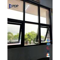 Ventana de Aluminio con Persiana Exterior, Minimalista, Marco Estrecho, Cristal Grande, para Balcón