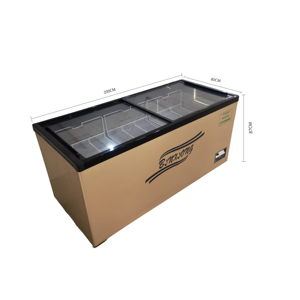 2m Cheap Deep Freezers 2 Doors Direct Cooling Manual Defrost <strong>Gas</strong> <strong>Fridges</strong> and Deep <strong>Fridge</strong> Freezer - Product Image 2