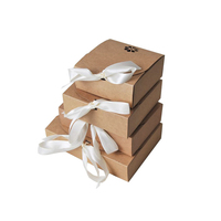 Ruban en papier Kraft de luxe, boîte d'emballage cadeau, boîte de bonbons et chocolats pour fête de mariage