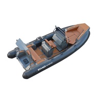 Bateau pneumatique de luxe Premium LUX-610 RIB 6,1 m 200 CV pour la pêche en famille et les sports nautiques