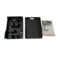 Boîtier de protection intégral en alliage d'aluminium pour Raspberry Pi 5 avec ventilateur de refroidissement PWM intégré pour Rpi5
