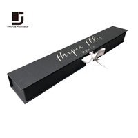 Vente en gros de boîte d'emballage de luxe pour perruque extension cheveux longs noirs boîtes d'emballage cadeau logo personnalisé avec papier ligné satin