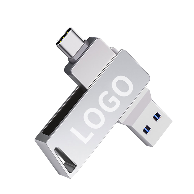 USB 3.0 Pen Drive with Custom Logo 16GB to 512GB Type-C Flash Drive with Metal Case New 32GB 64GB 128GB 256GB Thumb Drive