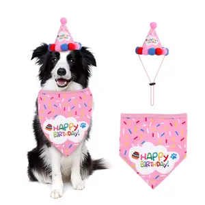 Оптовая продажа, регулируемый шейный платок для собак и кошек с напечатанным логотипом