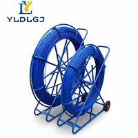 Tige de guidage en fibre de verre 9 mm 100 m à surface lisse pour travaux GPON, câbles télécoms en cuivre, câblage de campus et courbures à 90 degrés