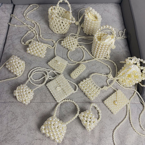 NEW Summer Lady PVC Handwoven Pearl Crossbody <strong>Bag</strong> Mini Retro All-Match Instagram-Famous Polyester Lining - Product Image 3