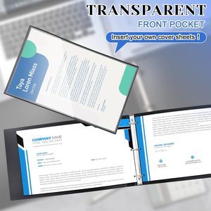 Classeurs à 3 anneaux inclinés robustes de 1 pouce, économiques, pour documents de 11 x 17 pouces, pour œuvres d'art, plans, bureau, maison, lieux de travail - Product Image 4