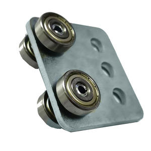 롤러 휠 행잉 스틸 더블 휠 레일 행잉 트롤리 실버 슬라이딩 트랙 롤러 채널 휠 유니스트럿 트롤리 - Product Image 4