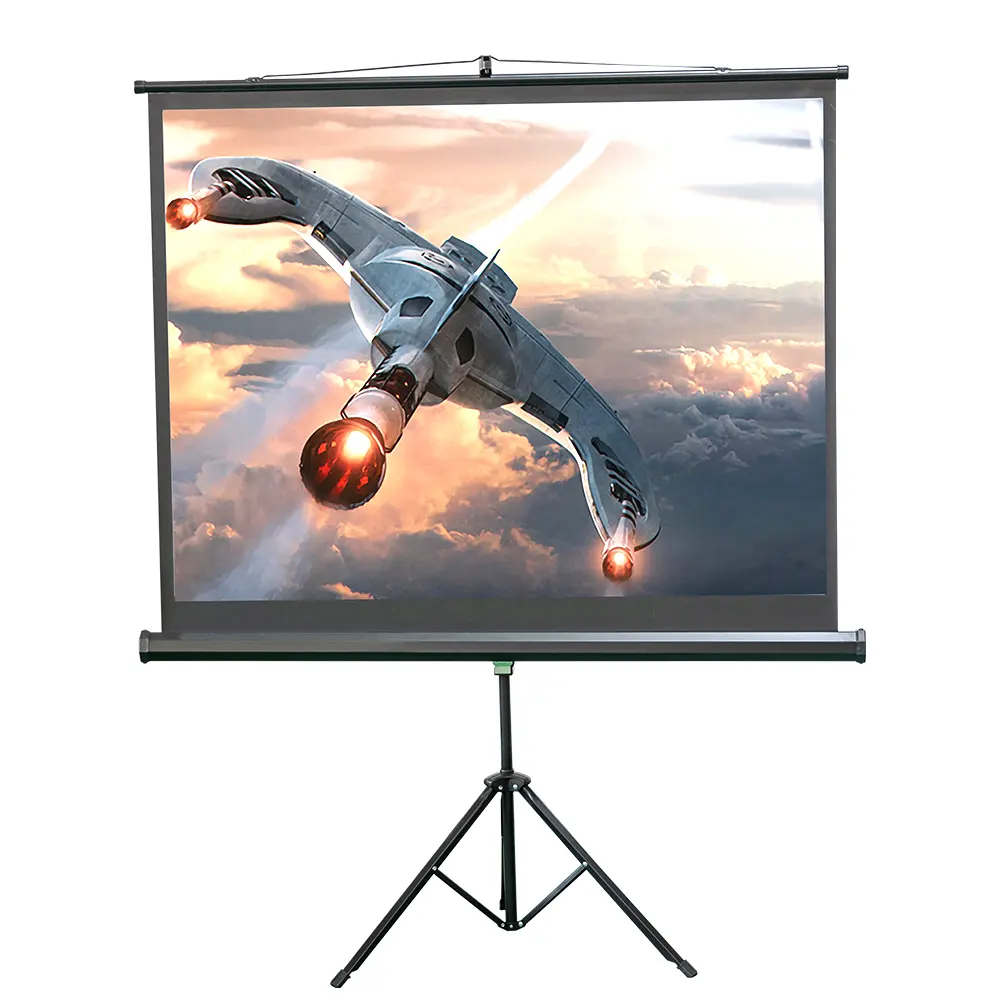 Factory Price Custom Portable White Plastic Bracket Projection Screen For Projector