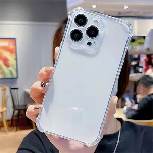 Funda protectora para iPhone 15 Pro Max, transparente, con agujeros finos, anticaída, todo incluido, para iPhone 14 Pro Max 13