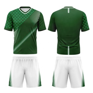 Magliette da <span class=keywords><strong>Calcio</strong></span> Stampate Personalizzate Traspiranti Abbigliamento Sportivo <span class=keywords><strong>Maglia</strong></span> Squadra Scolastica <span class=keywords><strong>Verde</strong></span> Bianco Maglie da <span class=keywords><strong>Calcio</strong></span> Retrò per Uomo W041 - Product Image 2