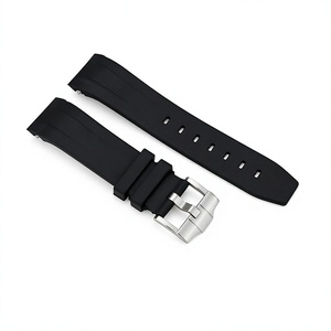 Correa de Reloj SKX007 de Caucho Vulcanizado de Color Negro con Hebilla Sólida, Orificios de 1.8mm y 2.5mm, Cabezal de 22mm - Product Image 3