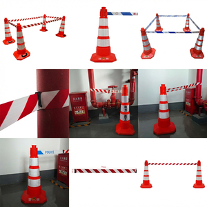 Cône de signalisation routière pliable, réfléchissant et brillant, avec ceinture d'avertissement d'isolement pour situations d'urgence - Product Image 5